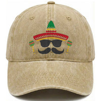 Funny Cinco De Mayo Maracas Characte Washed Cotton Baseball Cap Fiesta Party Gift