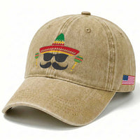Funny Cinco De Mayo Maracas Characte Washed Cotton Baseball Cap Fiesta Party Gift
