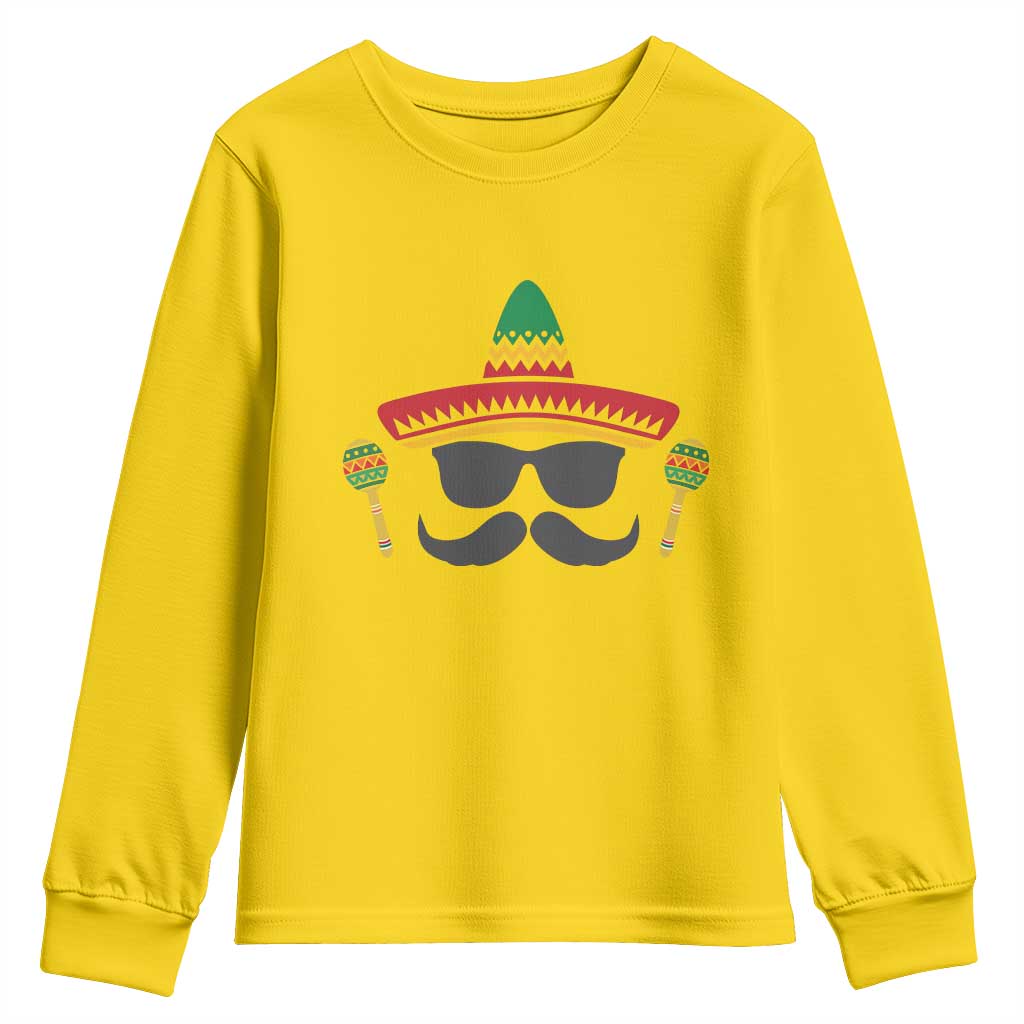 Funny Cinco De Mayo Maracas Characte Youth Sweatshirt Fiesta Party Gift