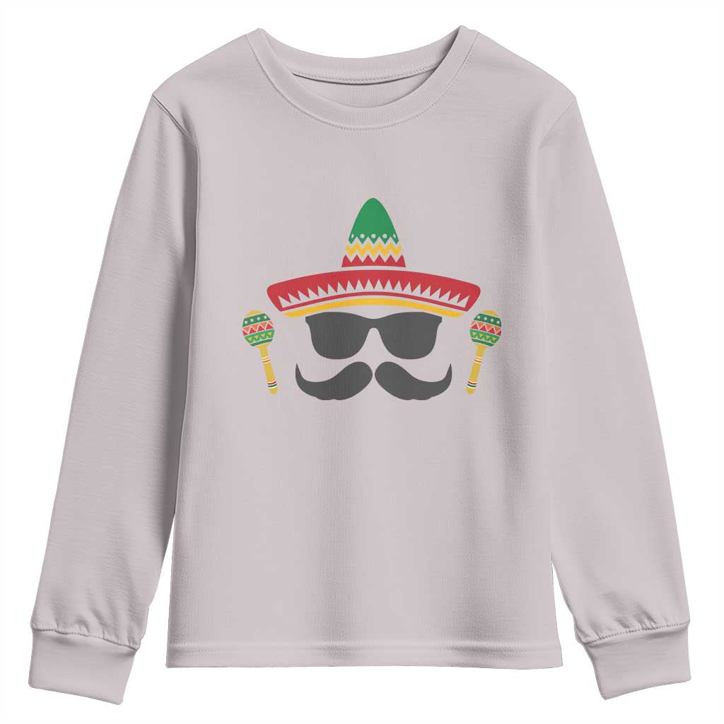 Funny Cinco De Mayo Maracas Characte Youth Sweatshirt Fiesta Party Gift