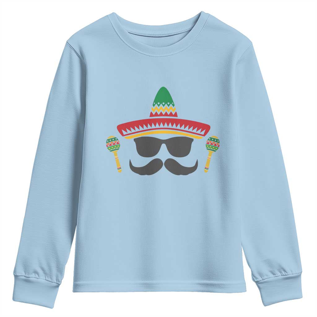 Funny Cinco De Mayo Maracas Characte Youth Sweatshirt Fiesta Party Gift