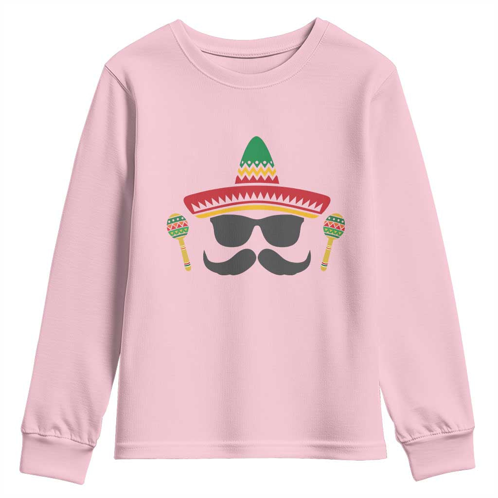 Funny Cinco De Mayo Maracas Characte Youth Sweatshirt Fiesta Party Gift