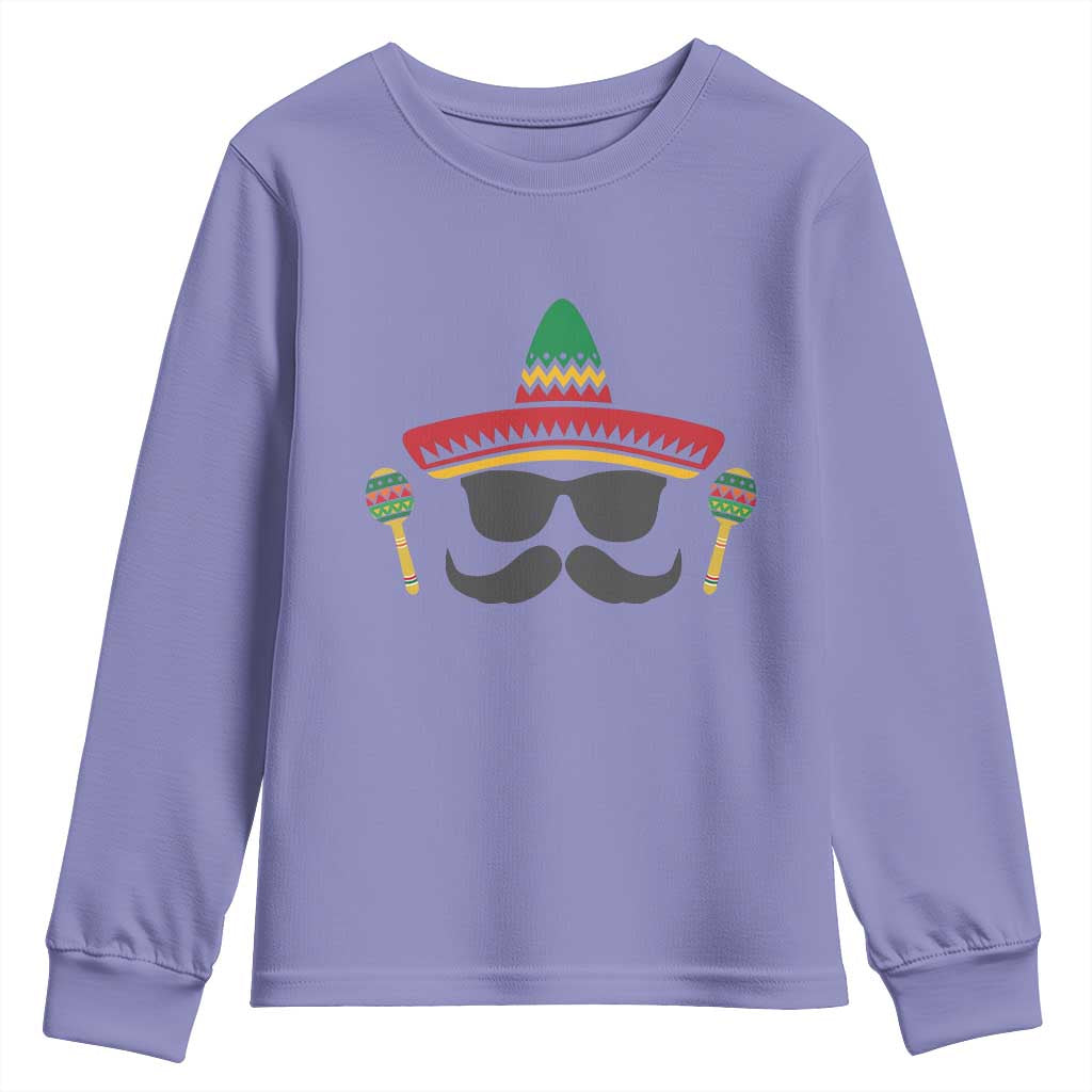 Funny Cinco De Mayo Maracas Characte Youth Sweatshirt Fiesta Party Gift