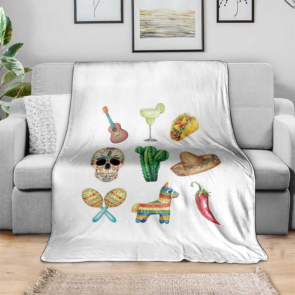 Cinco De Mayo Throw Blanket Mexican Fiesta Party Celebration