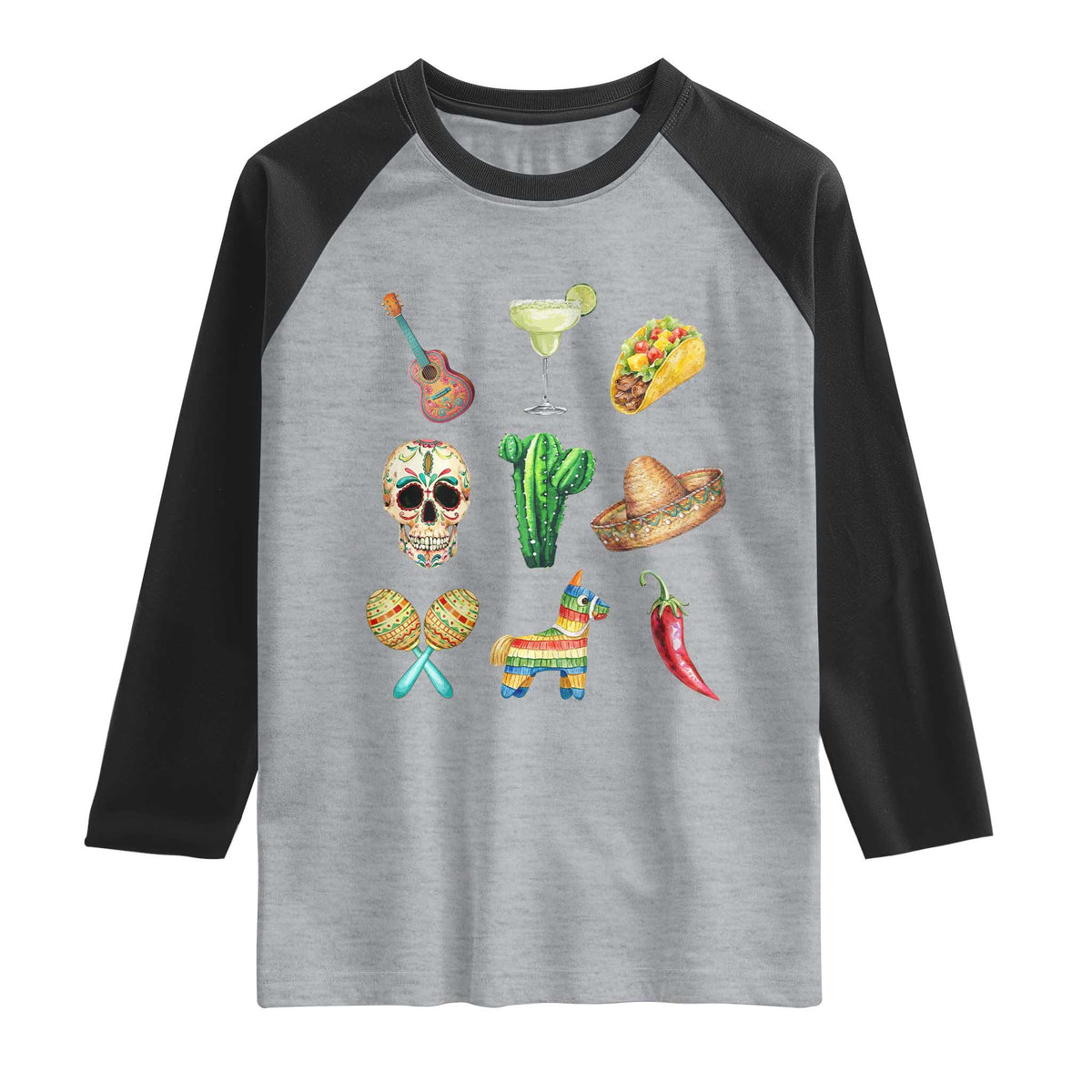 Cinco De Mayo Raglan Shirt Mexican Fiesta Party Celebration