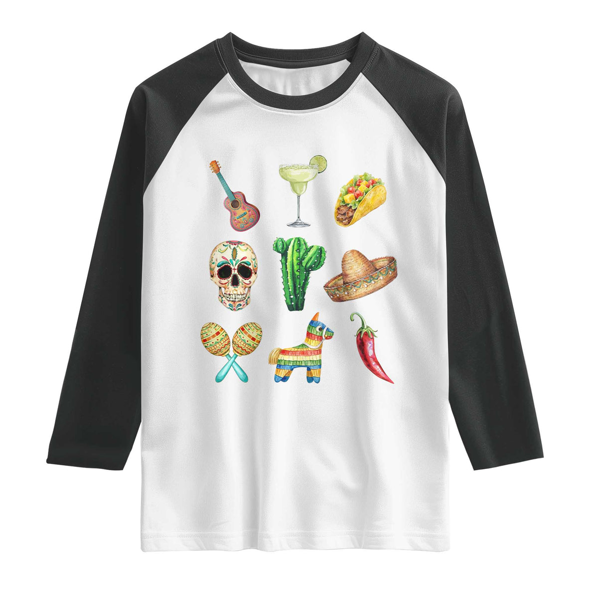 Cinco De Mayo Raglan Shirt Mexican Fiesta Party Celebration