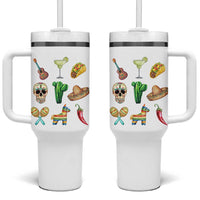 Cinco De Mayo Tumbler With Handle Mexican Fiesta Party Celebration