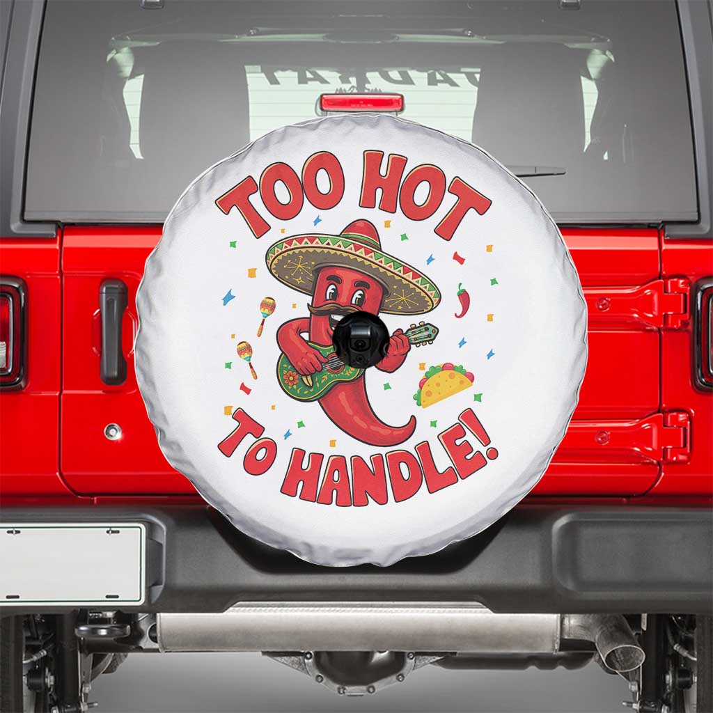 Funny Mexican Jalapeno Spare Tire Cover Too Hot To Handle Cinco De Mayo Party