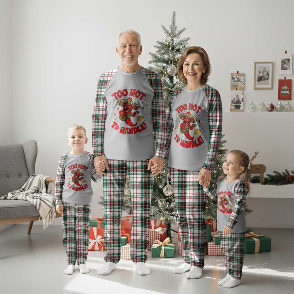 Funny Mexican Jalapeno Plaid Pajama Set Too Hot To Handle Cinco De Mayo Party