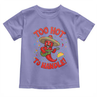 Funny Mexican Jalapeno Toddler T Shirt Too Hot To Handle Cinco De Mayo Party