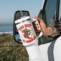 Funny Mexican Jalapeno Tumbler With Handle Too Hot To Handle Cinco De Mayo Party