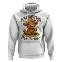 Funny Cinco De Mayo Highland Cow Hoodie Margaritas Por Favor