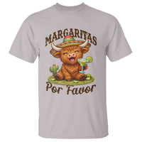 Funny Cinco De Mayo Highland Cow T Shirt Margaritas Por Favor