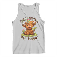 Funny Cinco De Mayo Highland Cow Tank Top Margaritas Por Favor