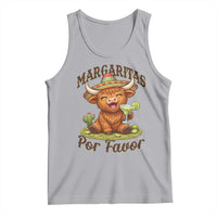Funny Cinco De Mayo Highland Cow Tank Top Margaritas Por Favor
