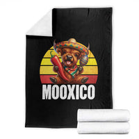 Funny Highland Cow MooXico Throw Blanket Cinco De Mayo Fiesta Party