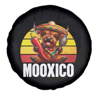 Funny Highland Cow MooXico Spare Tire Cover Cinco De Mayo Fiesta Party