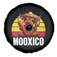 Funny Highland Cow MooXico Spare Tire Cover Cinco De Mayo Fiesta Party