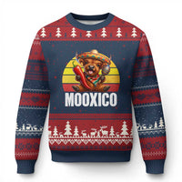 Funny Highland Cow MooXico Ugly Christmas Sweater Cinco De Mayo Fiesta Party