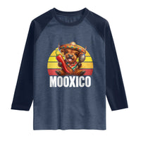 Funny Highland Cow MooXico Raglan Shirt Cinco De Mayo Fiesta Party