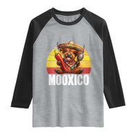 Funny Highland Cow MooXico Raglan Shirt Cinco De Mayo Fiesta Party