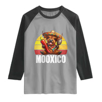 Funny Highland Cow MooXico Raglan Shirt Cinco De Mayo Fiesta Party
