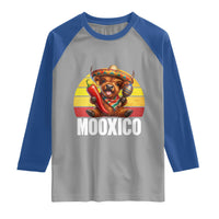 Funny Highland Cow MooXico Raglan Shirt Cinco De Mayo Fiesta Party
