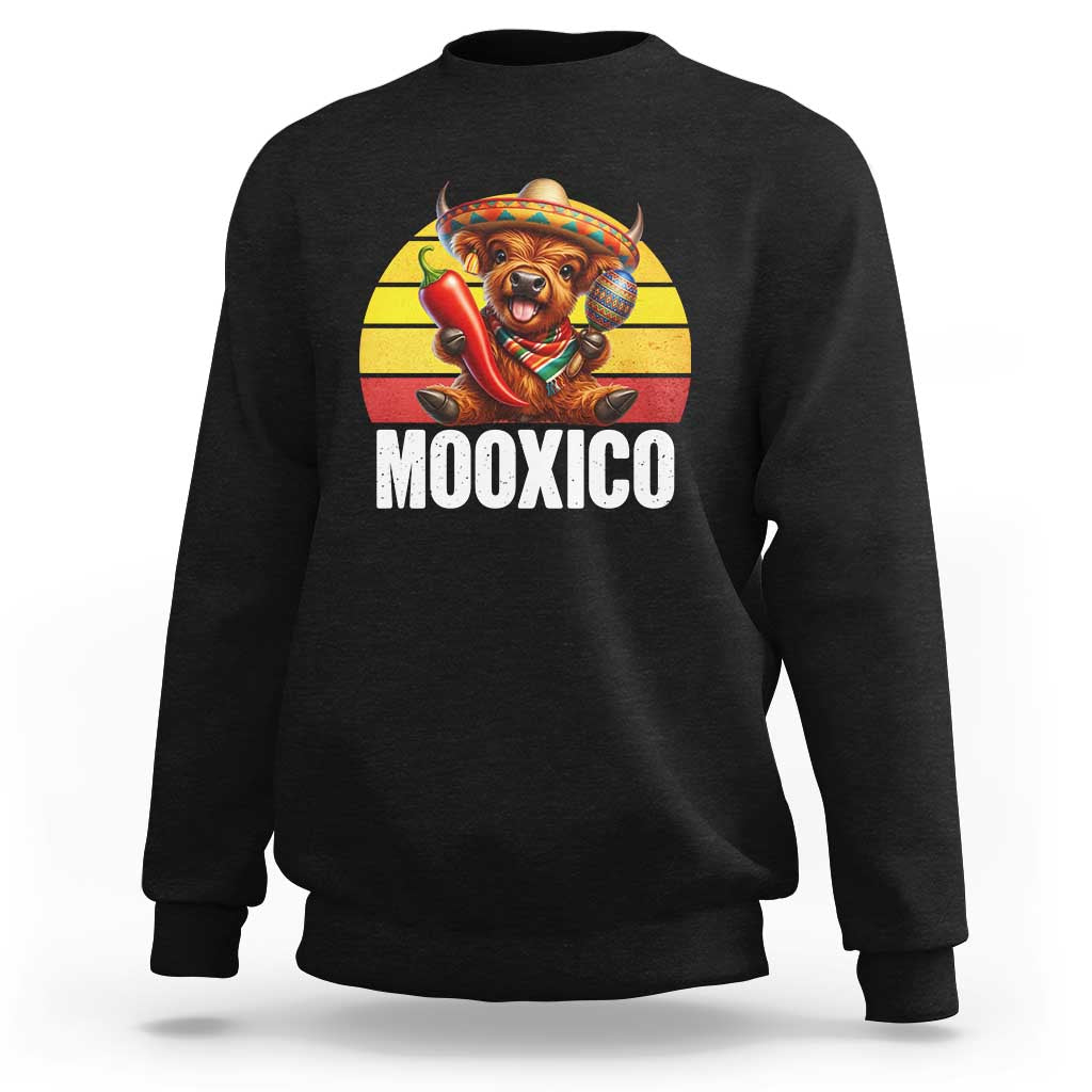 Funny Highland Cow MooXico Sweatshirt Cinco De Mayo Fiesta Party