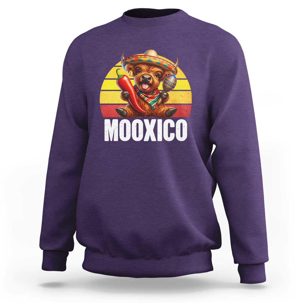Funny Highland Cow MooXico Sweatshirt Cinco De Mayo Fiesta Party