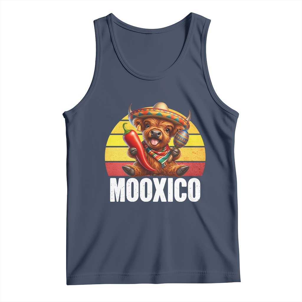 Funny Highland Cow MooXico Tank Top Cinco De Mayo Fiesta Party