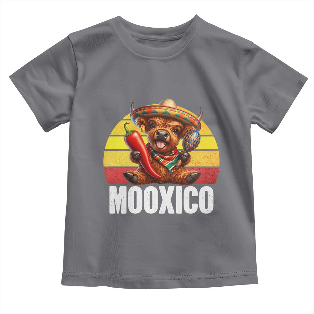 Funny Highland Cow MooXico Toddler T Shirt Cinco De Mayo Fiesta Party