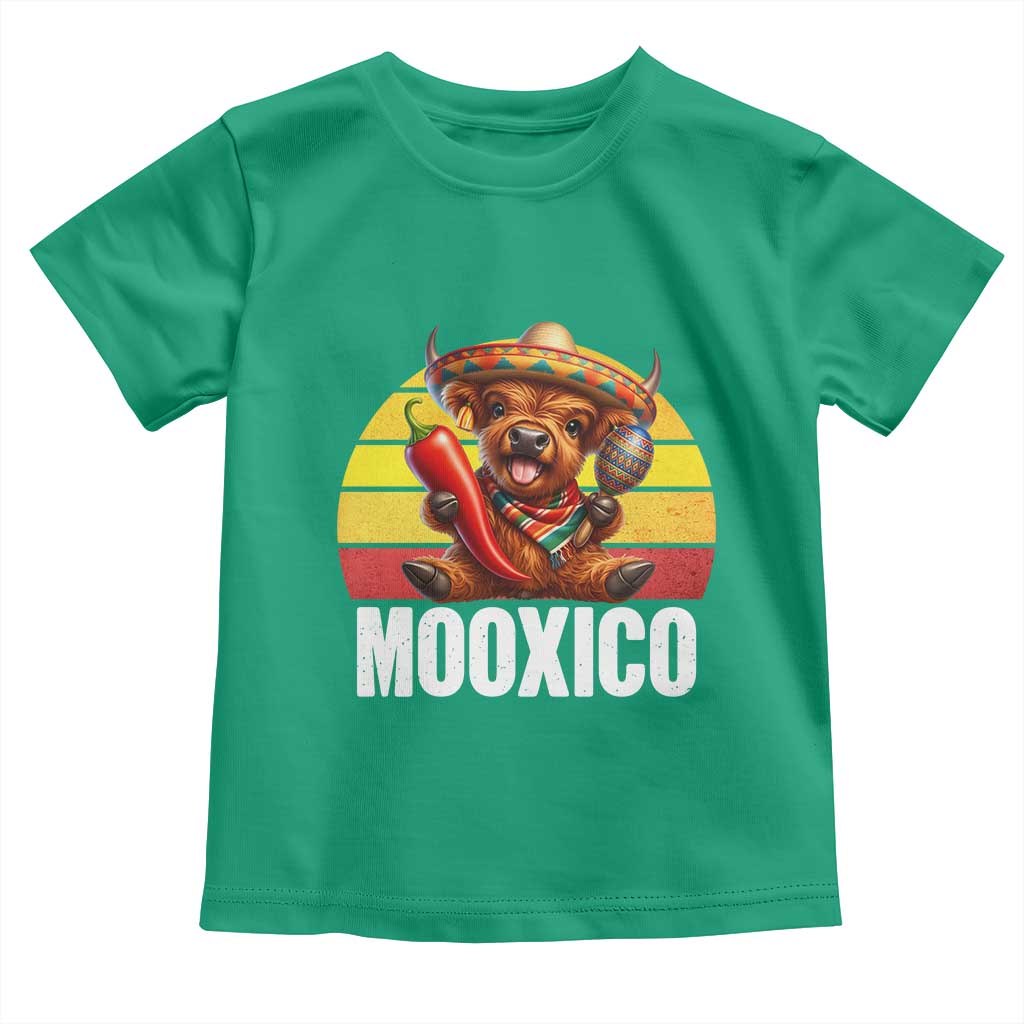 Funny Highland Cow MooXico Toddler T Shirt Cinco De Mayo Fiesta Party