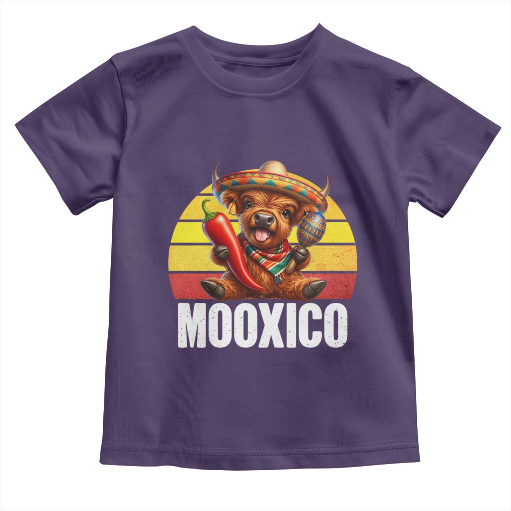 Funny Highland Cow MooXico Toddler T Shirt Cinco De Mayo Fiesta Party