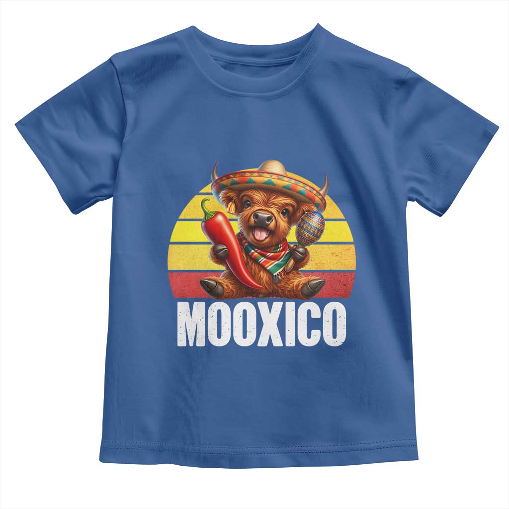 Funny Highland Cow MooXico Toddler T Shirt Cinco De Mayo Fiesta Party