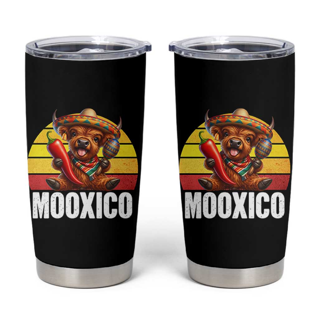Funny Highland Cow MooXico Tumbler Cup Cinco De Mayo Fiesta Party