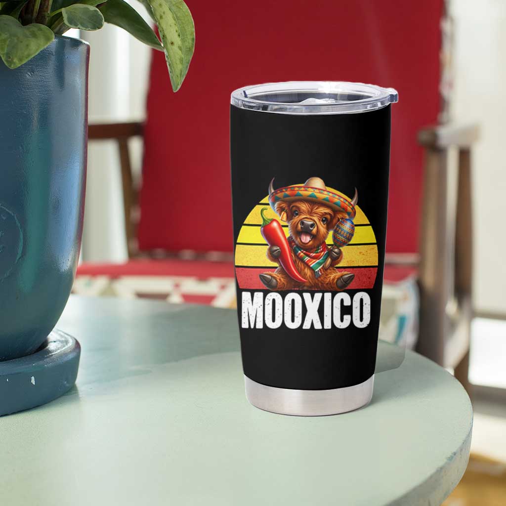 Funny Highland Cow MooXico Tumbler Cup Cinco De Mayo Fiesta Party