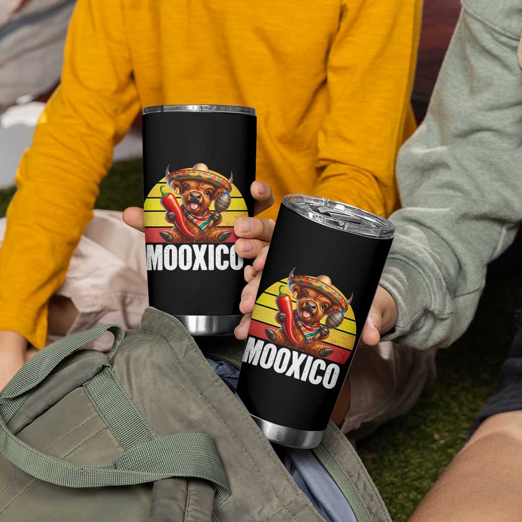 Funny Highland Cow MooXico Tumbler Cup Cinco De Mayo Fiesta Party