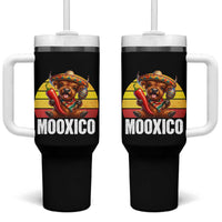 Funny Highland Cow MooXico Tumbler With Handle Cinco De Mayo Fiesta Party