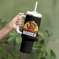 Funny Highland Cow MooXico Tumbler With Handle Cinco De Mayo Fiesta Party