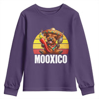Funny Highland Cow MooXico Youth Sweatshirt Cinco De Mayo Fiesta Party