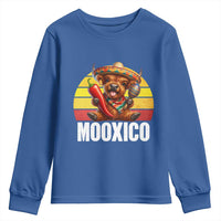 Funny Highland Cow MooXico Youth Sweatshirt Cinco De Mayo Fiesta Party
