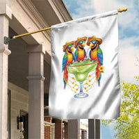 Cinco De Mayo Summer Party Garden Flag Funny Parrots Drinking Margaritas
