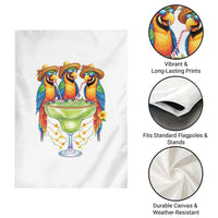 Cinco De Mayo Summer Party Garden Flag Funny Parrots Drinking Margaritas
