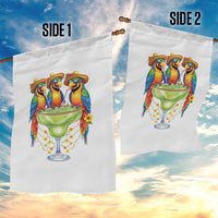 Cinco De Mayo Summer Party Garden Flag Funny Parrots Drinking Margaritas
