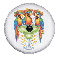 Cinco De Mayo Summer Party Spare Tire Cover Funny Parrots Drinking Margaritas