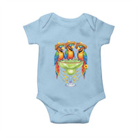 Cinco De Mayo Summer Party Baby Onesie Funny Parrots Drinking Margaritas