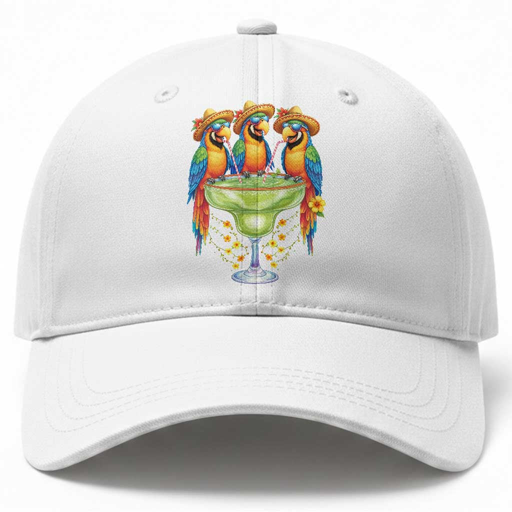 Cinco De Mayo Summer Party Baseball Cap Funny Parrots Drinking Margaritas