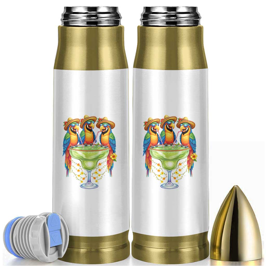 Cinco De Mayo Summer Party Bullet Tumbler Funny Parrots Drinking Margaritas