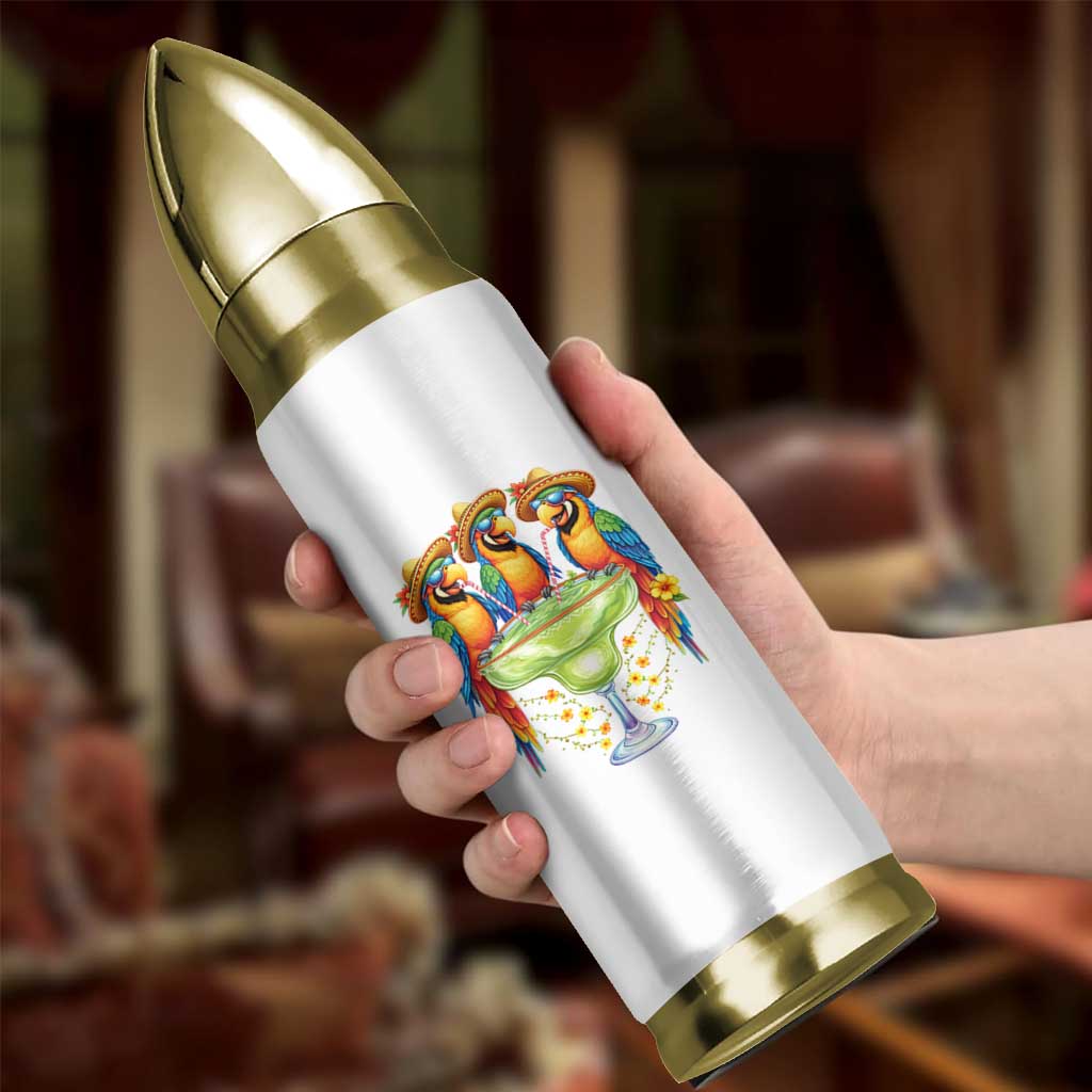 Cinco De Mayo Summer Party Bullet Tumbler Funny Parrots Drinking Margaritas