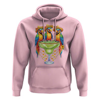 Cinco De Mayo Summer Party Hoodie Funny Parrots Drinking Margaritas